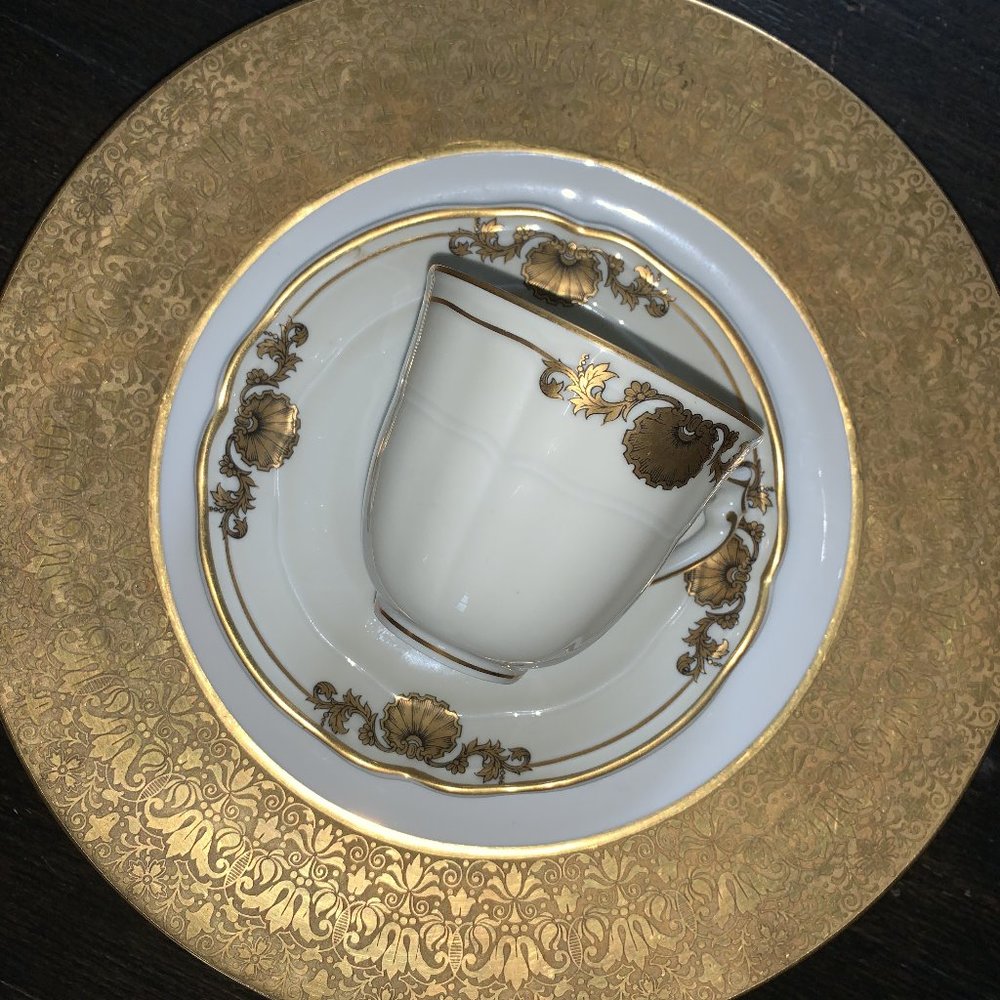 Antique Bernardaud Limoges 2 tea sets 18K gold - Picture 3 of 9